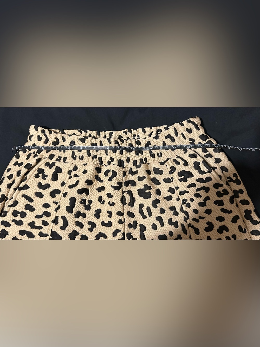 She + Sky Beige and Black Leopard Wide-Leg Pants - Picture 6 of 9